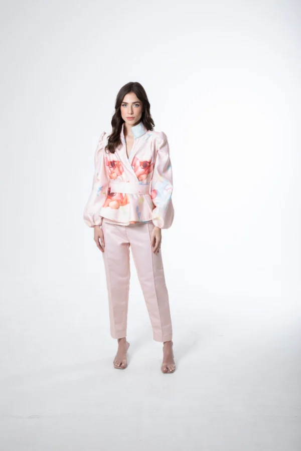Pink Floral Top & Pants Set