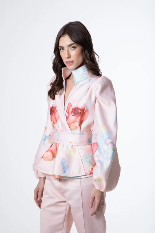 Pink Floral Top & Pants Set - Image 4